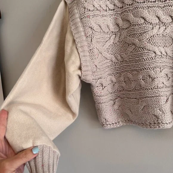 VICI Womens NWOT Chandy Cotton Blend Cable Knit Sweater MEDIUM Relaxed F… - Picture 9 of 13